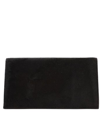 Black Fur Gold Plate Clutch Bag en ligne des produits 