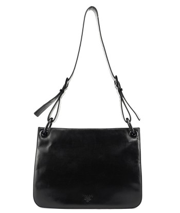 Black Vitello Tessuto Shoulder Bag prix