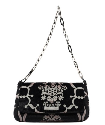 Black Velluto Baroque Chain Bag en stock