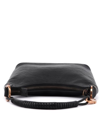 Black Buffalo Leather Hobo Shoulder Bag est présent 