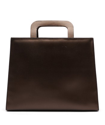 1990's Bronze Leather 2-Way Tote Economisez 