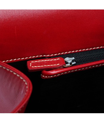 Red Calfskin Keylock Tote Bag de technologie