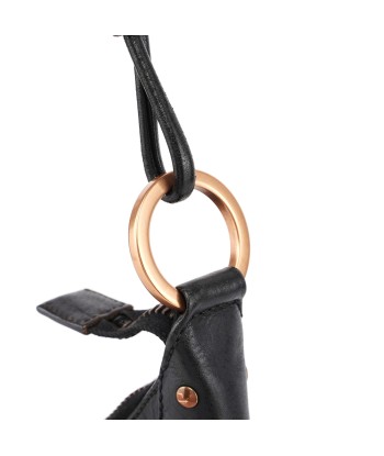 Black Buffalo Leather Hobo Shoulder Bag est présent 