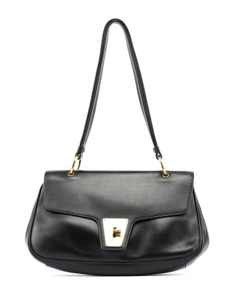 90643 Black Calfskin Buckle Shoulder Bag prix