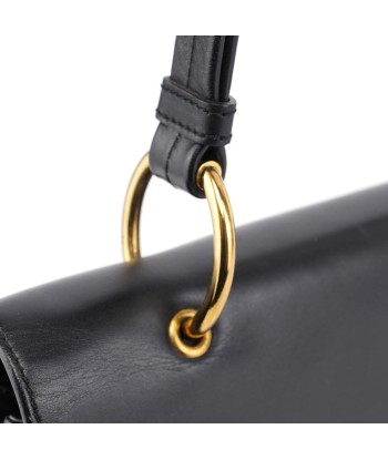 90643 Black Calfskin Buckle Shoulder Bag prix