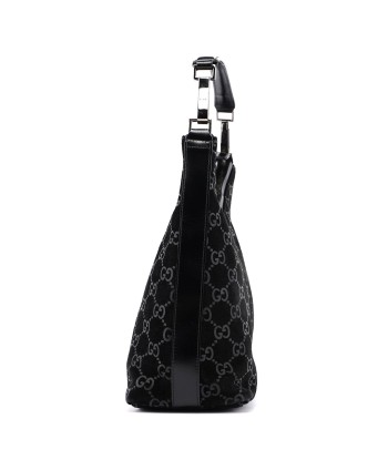 Black Suede GG Hobo Shoulder Bag français