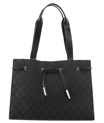 Black GG Canvas Drawstring Tote ouvre sa boutique