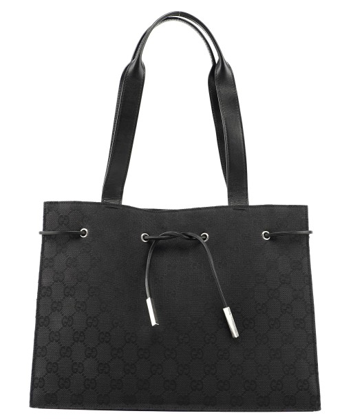 Black GG Canvas Drawstring Tote ouvre sa boutique