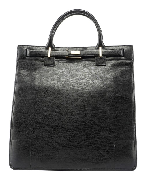 Black Leather Tote la colonne vertébrale