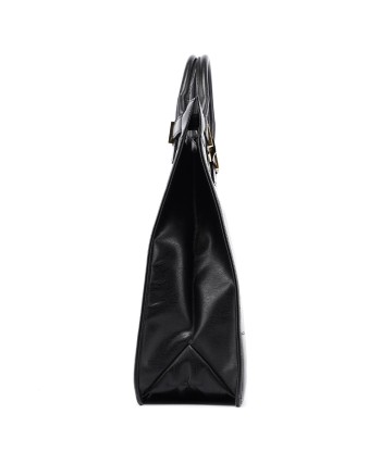 Black Leather Tote la colonne vertébrale