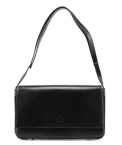 Black Calfskin Shoulder Bag en linge