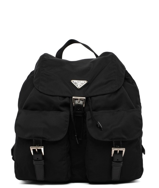 Black Tessuto Nylon Backpack basket pas cher