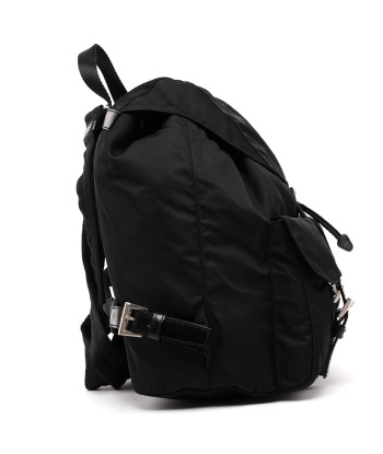 Black Tessuto Nylon Backpack basket pas cher