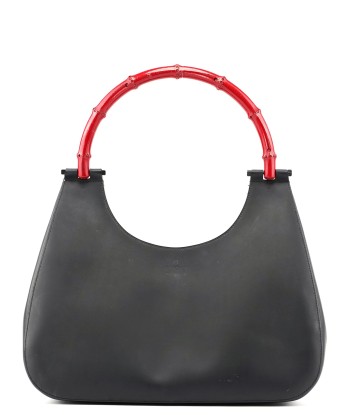 Matte Black Red Bamboo Shoulder Bag Venez acheter