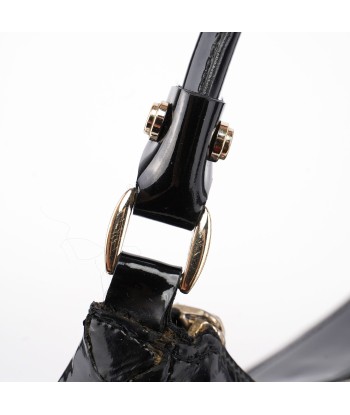 Black Patent Leather D-Ring Shoulder Bag JUSQU'A -70%! 