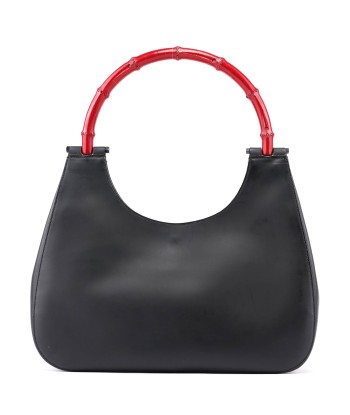 Matte Black Red Bamboo Shoulder Bag Venez acheter