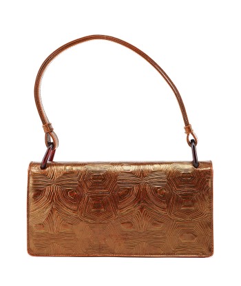 Bronze Tartaruga Patent Shoulder Bag store